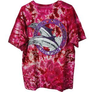 90s Vintage Tie Dye Dolphin Graphic T-Shirt XL
